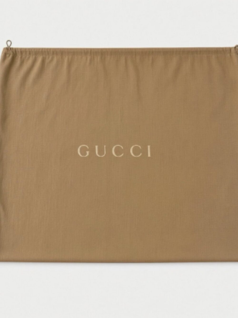 Authentic Gucci Extra Large Camel Tan Drawstring Dust Bag Cover Logo 34"